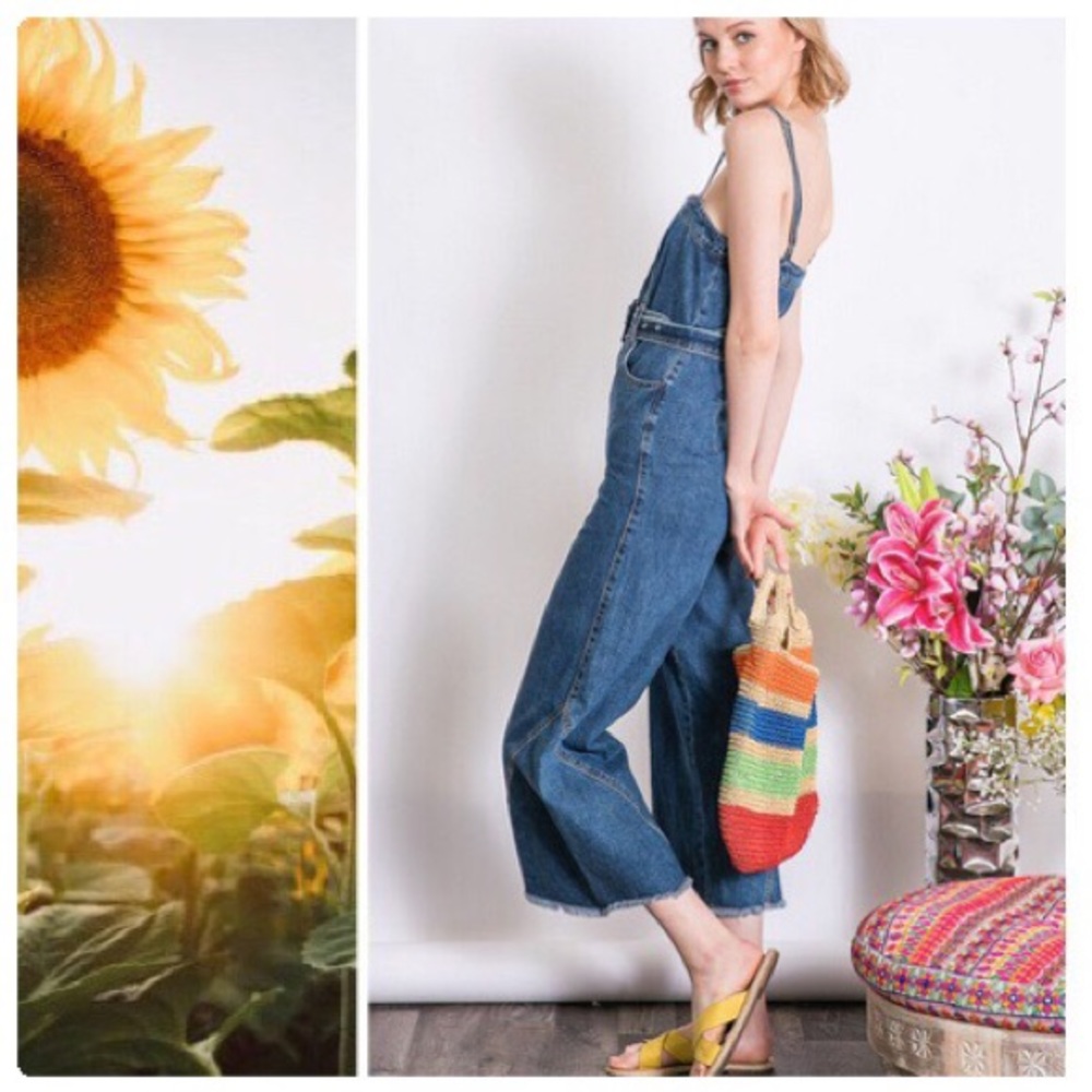 Jenna Indigo Denim Jumpsuit - Picture 6 of 7